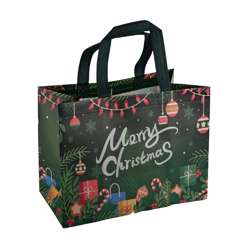 Bolso no tejido de Navidad bolso de mano logotipo personalizado gran película de dibujos animados transfronterizos alta sensación bolsa de embalaje de regalo