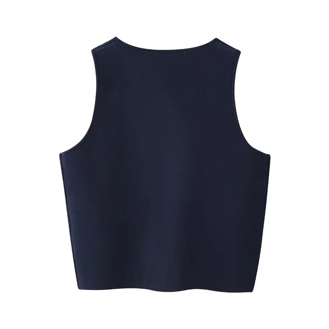 Women's clothing 2024 summer new casual style button up short knit sweater_voghion.com