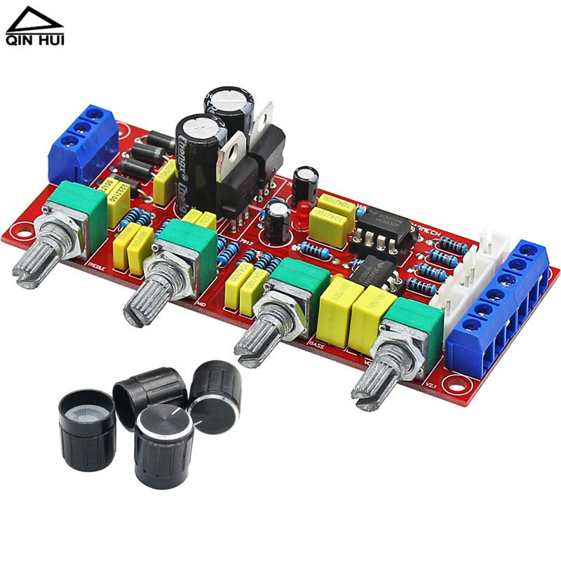HIFI power amplifier pre-amplifier module NE5532 Senior high school bass volume adjustment control board tone board HIFI power amplifier pre-amplifier module NE5532 Senior high school bass volume adjustment control board tone board