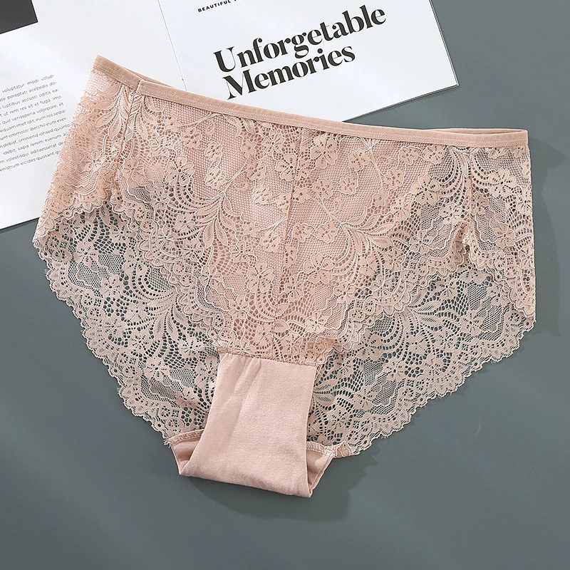 Высокий пояс lace shaping трусики, дышащий хлопковый гелле, подъем бедер, плюс-размеры