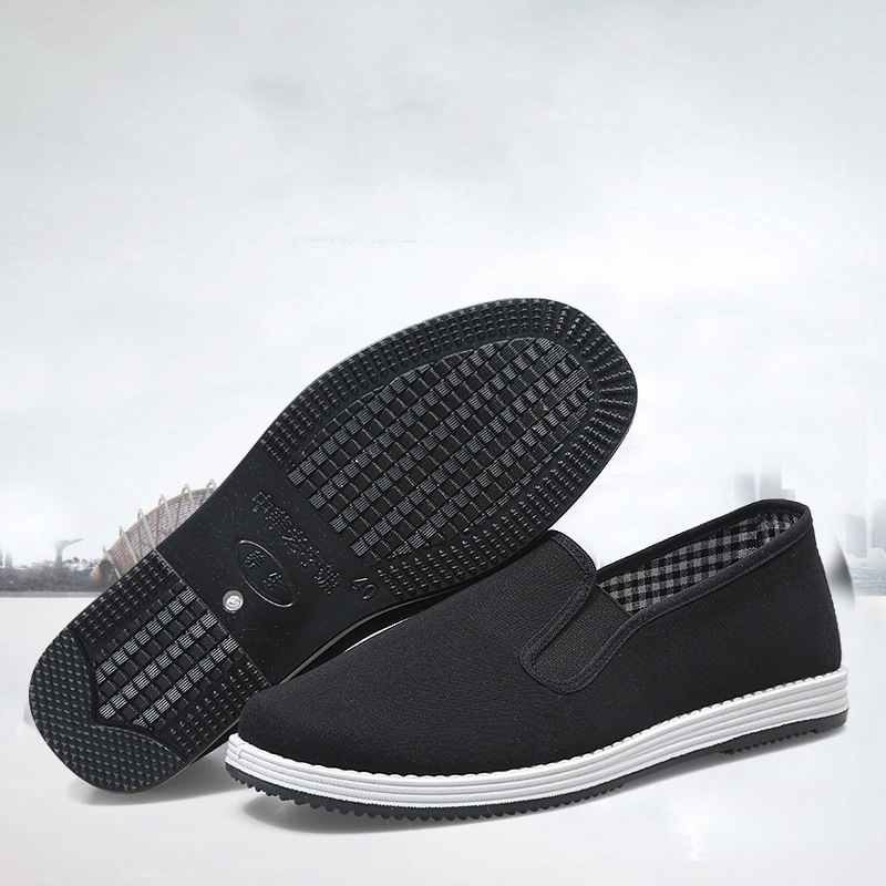 Factory direct selling old Beijing cloth shoes men's comfortable black cloth shoes handmade practice shoes casual shoes traditional black cloth shoes Factory direct selling old Beijing cloth shoes men's comfortable black cloth shoes handmade practice shoes casual shoes traditional black cloth shoes
