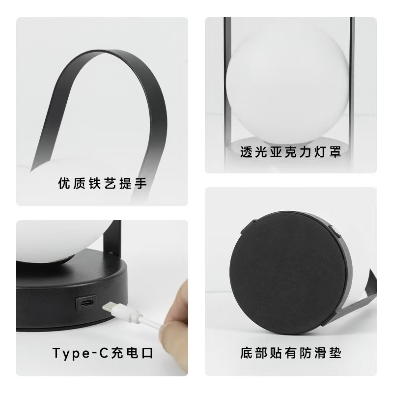 Lámparas de escritorio portátiles creativas para la casa de bodas, lámparas de cabecera del dormitorio rojas, un par de lámparas de escritorio de regalo de boda