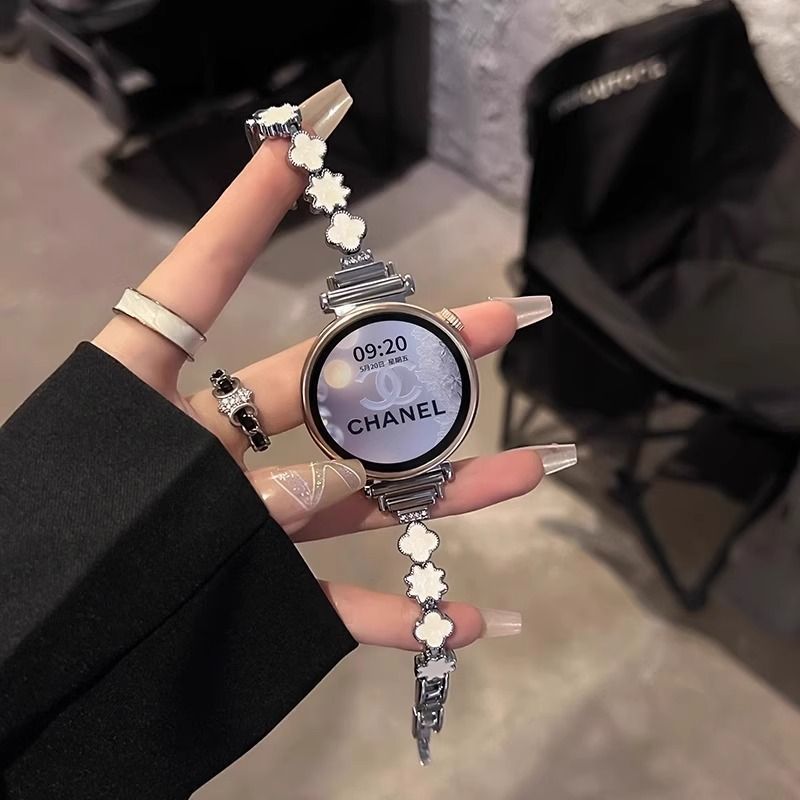 Suitable for Oppo Watch X2 Mini Strap Four-Leaf Clover Metal Shell Watch Chain Women's Summer High Appearance