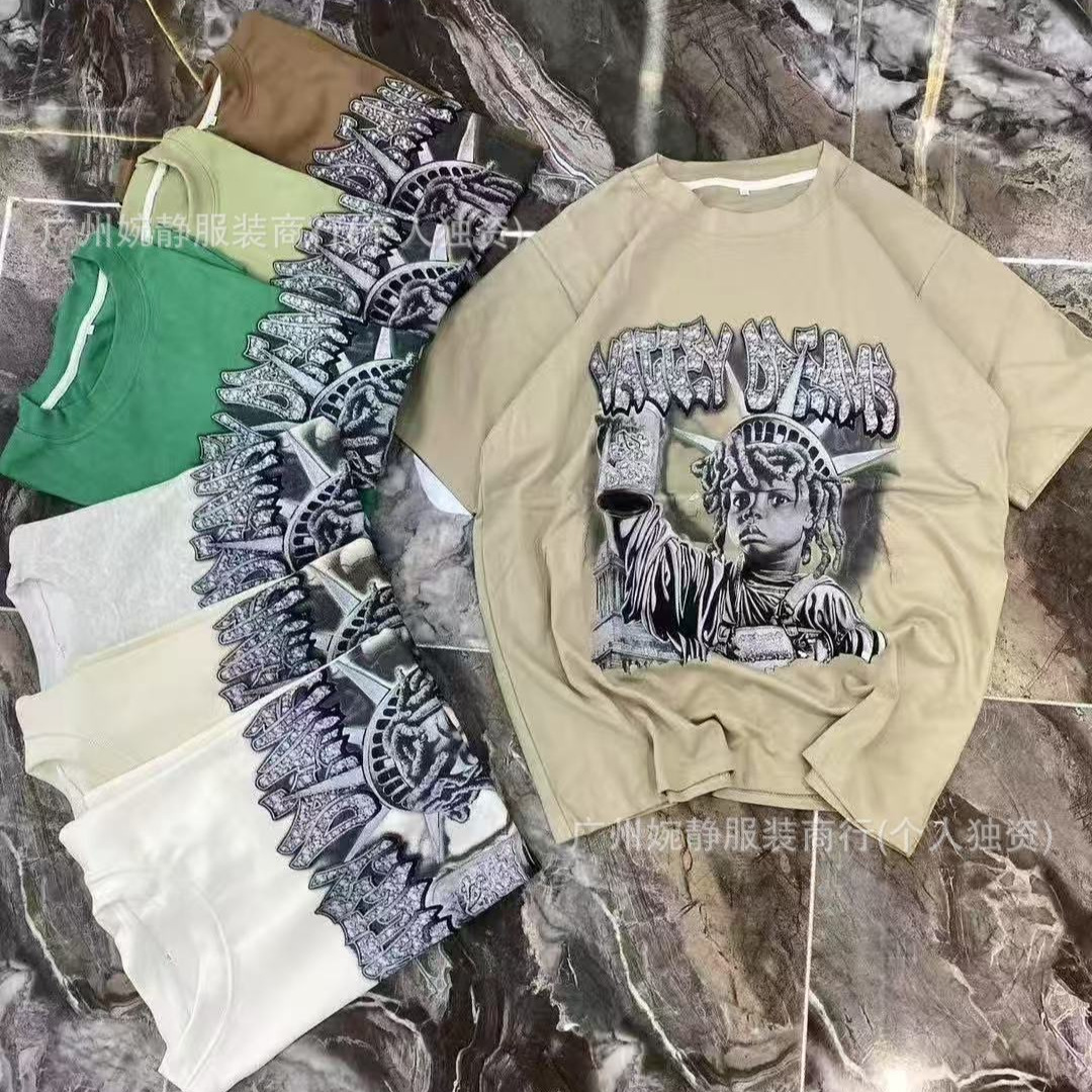 Men Tshirt Casual All-Match Short-Sleeved Tees Round Neck Tshirt Supply Wholesale Wholesale
