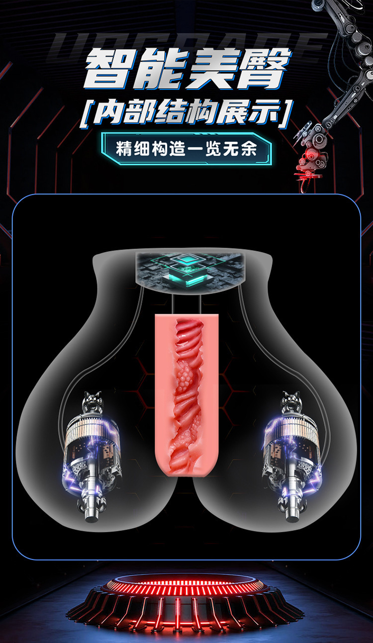 Electric Suction Male Masturbator Half-Body Realistic Doll with Vibration and Sound — detail image 5