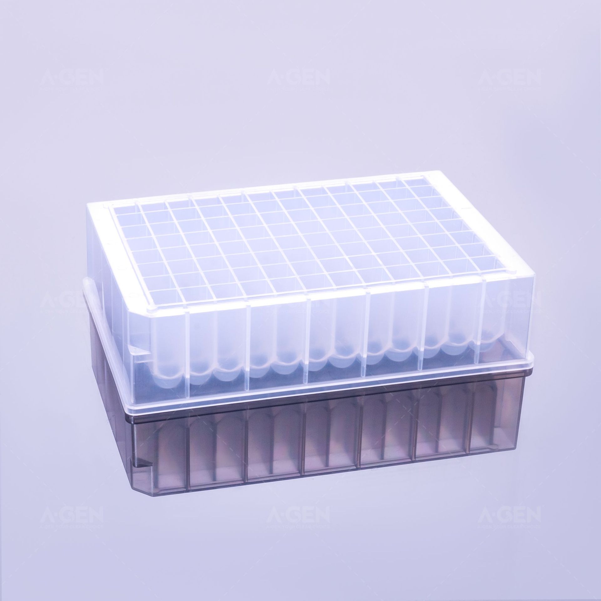 爱津 厂家直销 PP料 U底 低吸附 96方孔深孔板(1.6ml) 实验室耗材