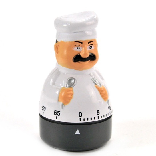 Suministro de cocina temporizador cuchillo tenedor chef temporizador de plástico