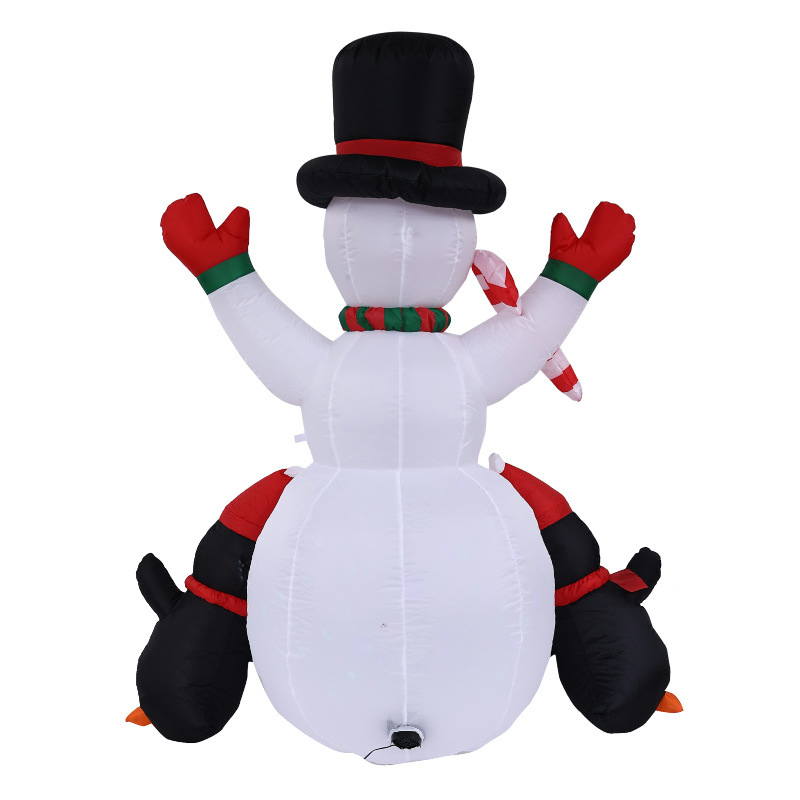 Navidad transfronteriza nuevo inflable 1.75 m dos pingüinos muñeco de nieve decoración al aire libre