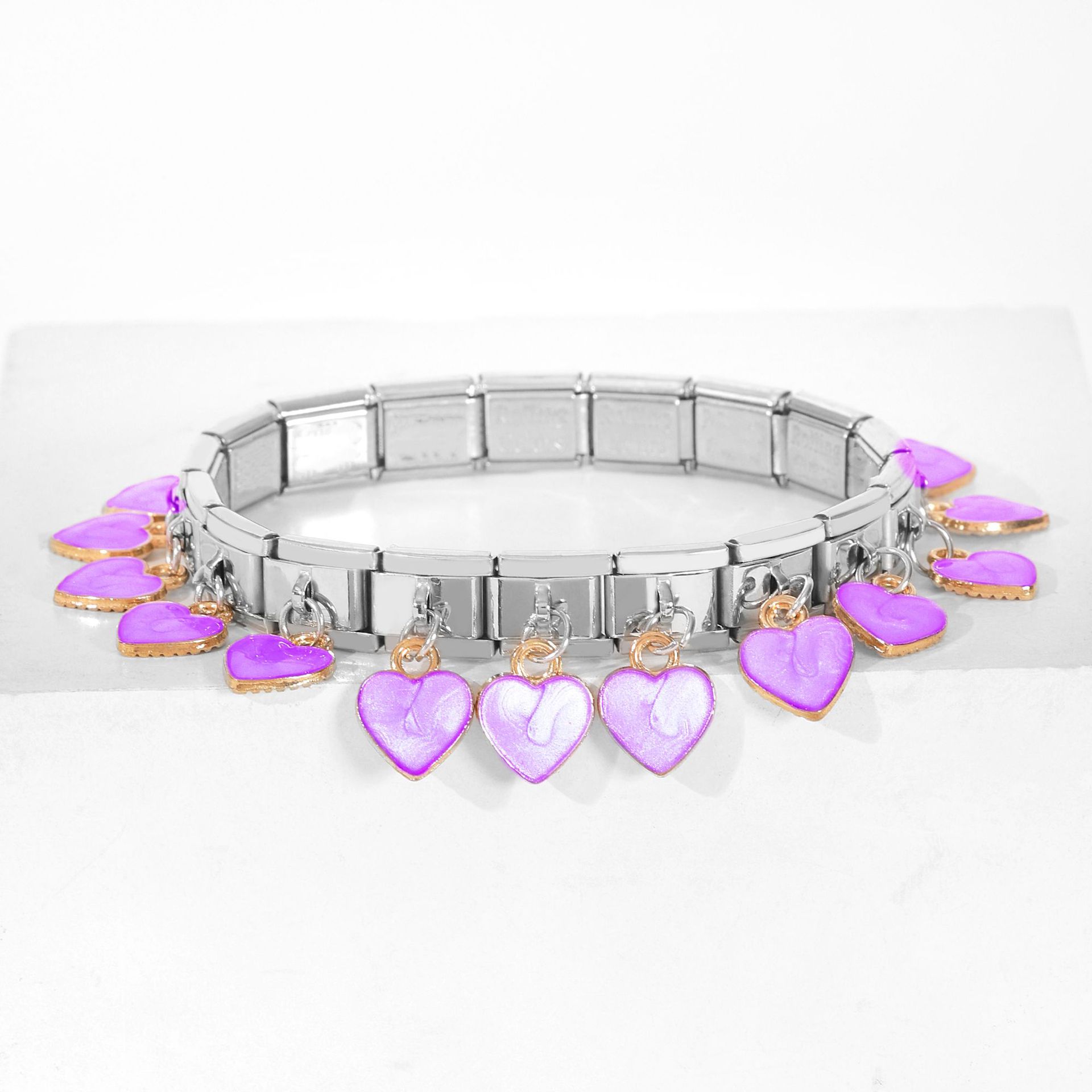 1 Piece Stainless Steel Heart Shape Polished Beads display picture 1