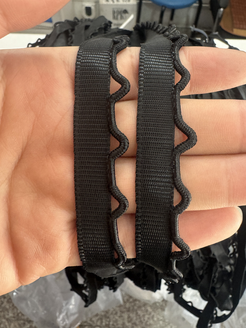 Correas de oreja color blanco y negro 1.2CM de ancho correas de poliéster ropa textil equipaje zapatos sombreros accesorios correas de encaje