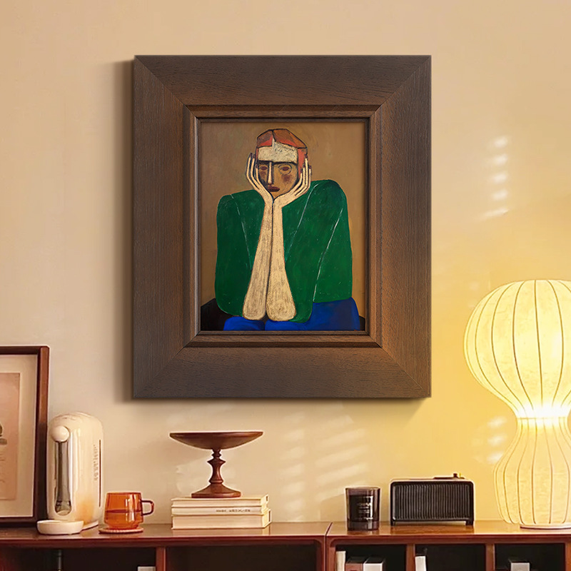Portrait of a Person, French Niche Retro Art, Living Room Decoration Painting, Nordic Mid-Century Style, Dining Room, Entrance, Bedroom Hanging Painting Portrait of a Person, French Niche Retro Art, Living Room Decoration Painting, Nordic Mid-Century Style, Dining Room, Entrance, Bedroom Hanging Painting