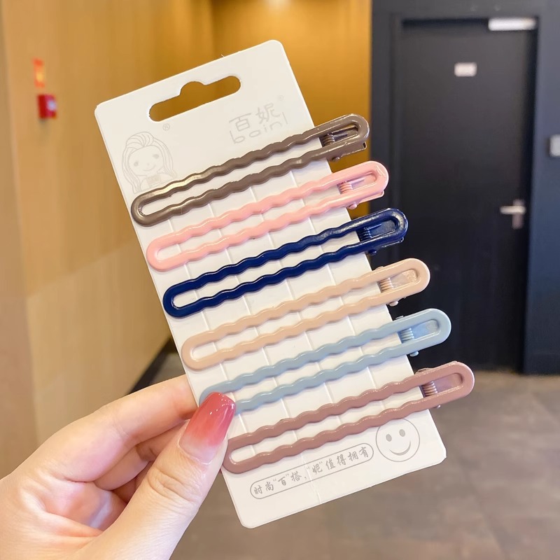 Horquilla de perlas, estilo ins, tocado coreano simple de nicho, clip de una palabra, clip lateral de flequillo simple, tocado