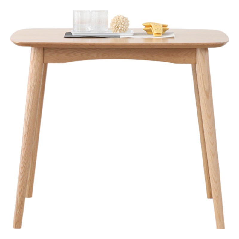 Mesa cuadrada de roble nórdico Mesa de negociación comercial de madera maciza simple Restaurante de comida rápida Tienda de bebidas frías Cafetería Fábrica de muebles al por mayor