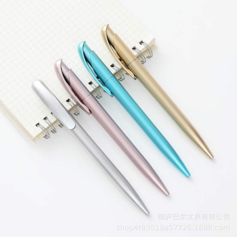 透明杆喷漆彩杆按动圆珠笔印刷logo广告笔办公文具礼品笔工厂直销|undefined