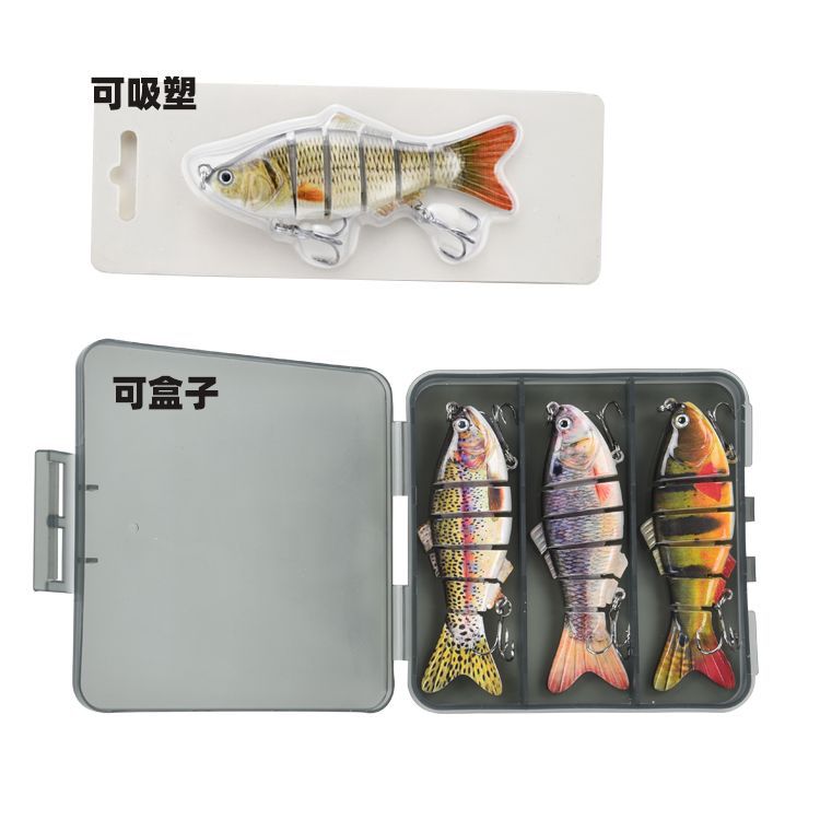 Cebo de pesca biónico de varias secciones hundido al por mayor 10CM19.4g cebo falso de simulación cebo duro de plástico