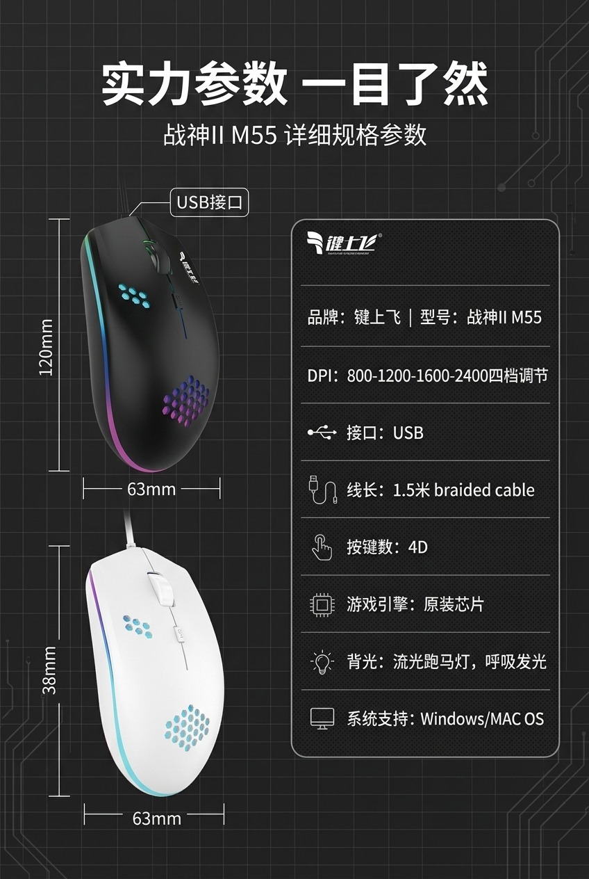发光鼠标游戏电竞轻便电脑笔记本台式耐用办公静音款有线鼠标现货