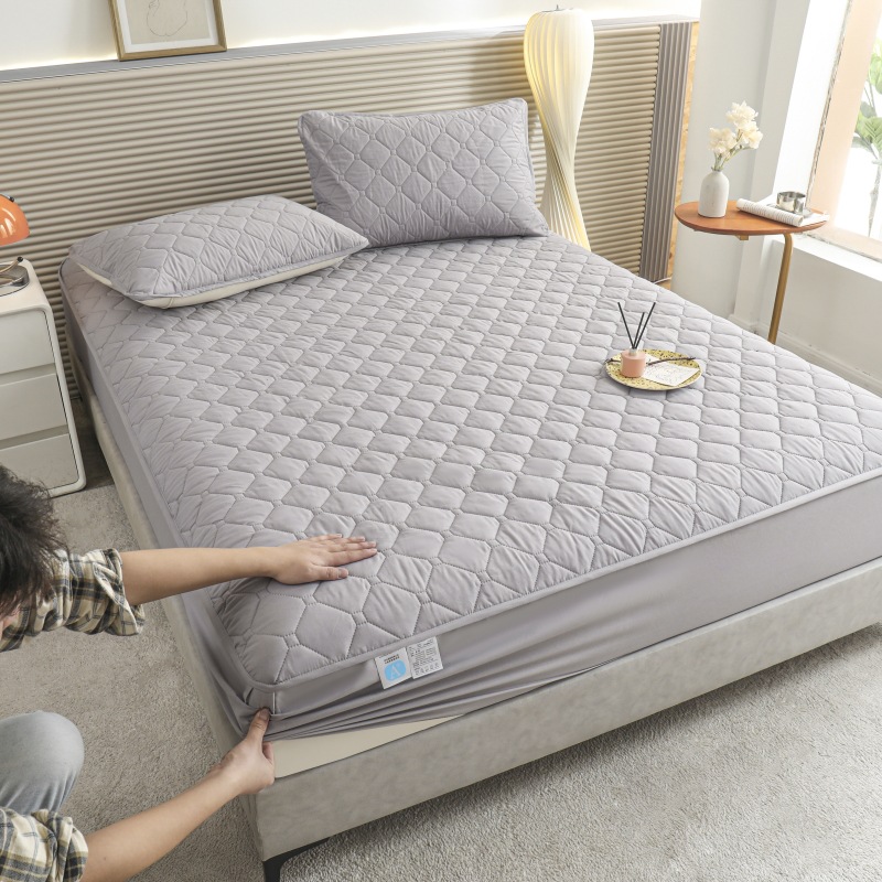 2025新款防水洗棉夹棉床笠床罩防尘盖布全包床单学生住校单人床笠