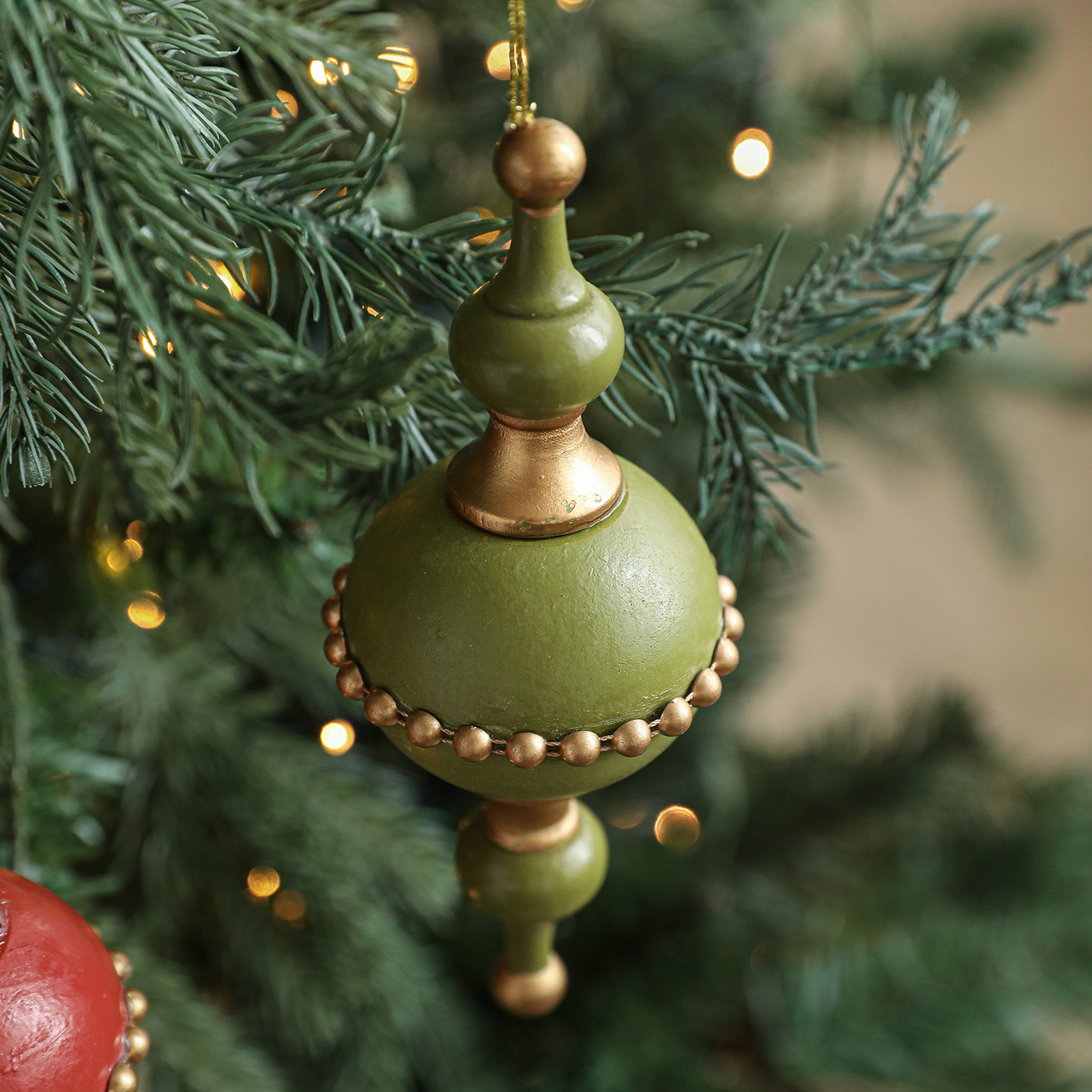 Transfronterizos nuevos colgantes de decoración de madera de Navidad retro decoración de árbol de Navidad de madera colgantes de roble estrella
