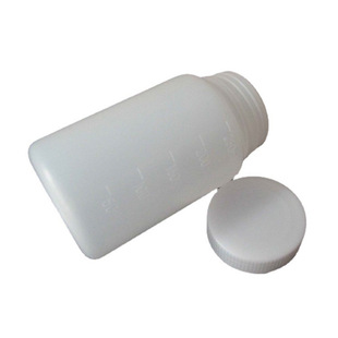Thickened 250ml plastic wide mouth bottle large mouth reagent bottle inner cover scale sample bottle 250ml plastic bottle free shipping