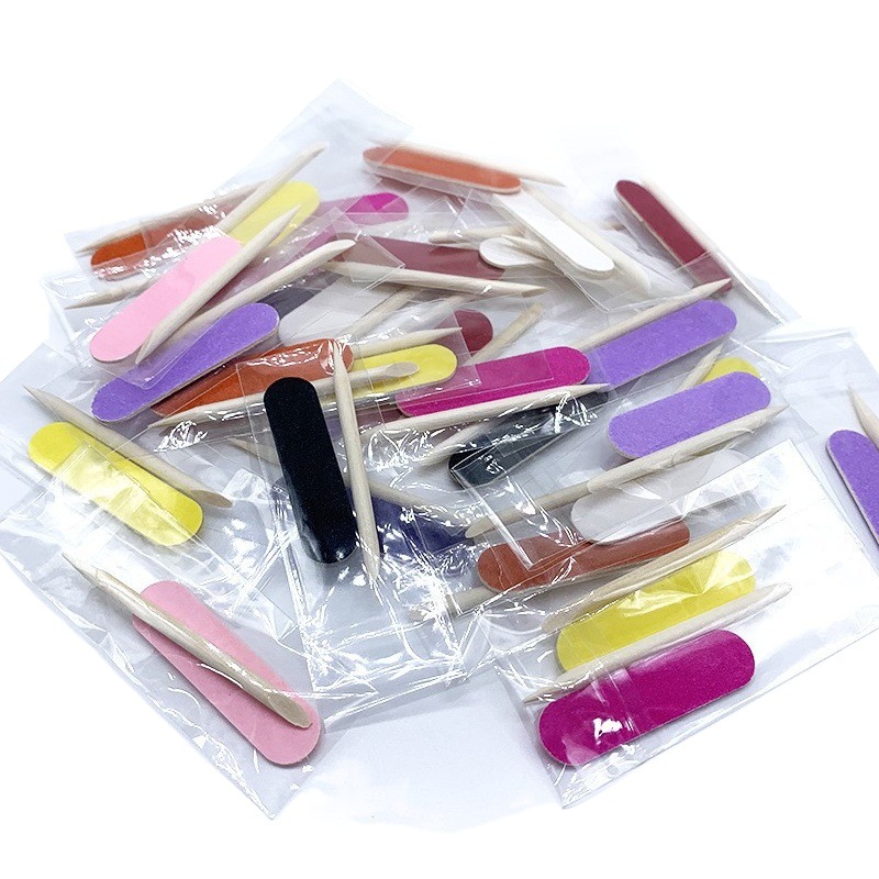 Wearing a tool kit wooden stick/Mini small rubbing strip set nail art disposable material package set factory wholesale