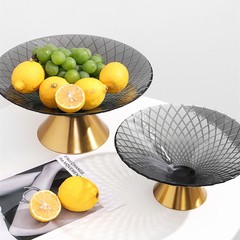 Creative Geometric Glass Living Room Home Use Long Fruit Plate Nordic Cake Pastry Nuts Plate Wholesale Manufacturer Wholesale