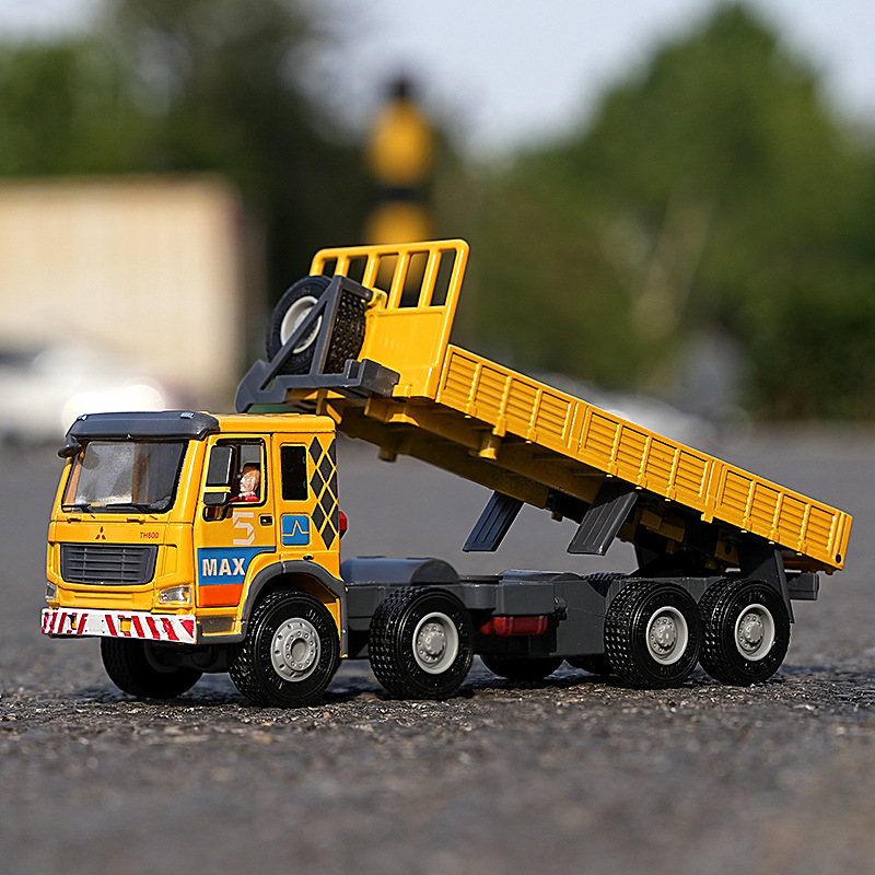 Jingbang 1/50 Alloy Dump Truck Dump Truck Model Transporter Simulation Engineering Vehicle Sliding Toy Car Large Size