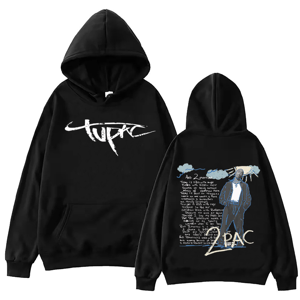 Tupac Shakur 2pac Hoodie Harajuku Hip Hop Pullover Tops Swe