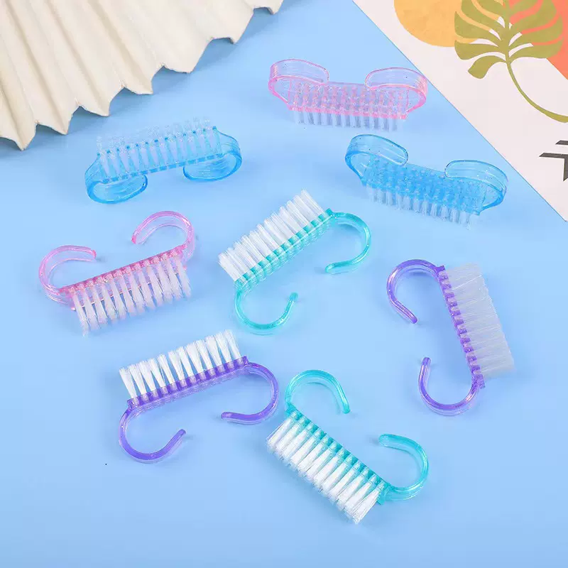 指甲刷定 制厂家直供美甲工具小号牛角刷指甲刷清透明指甲刷批发