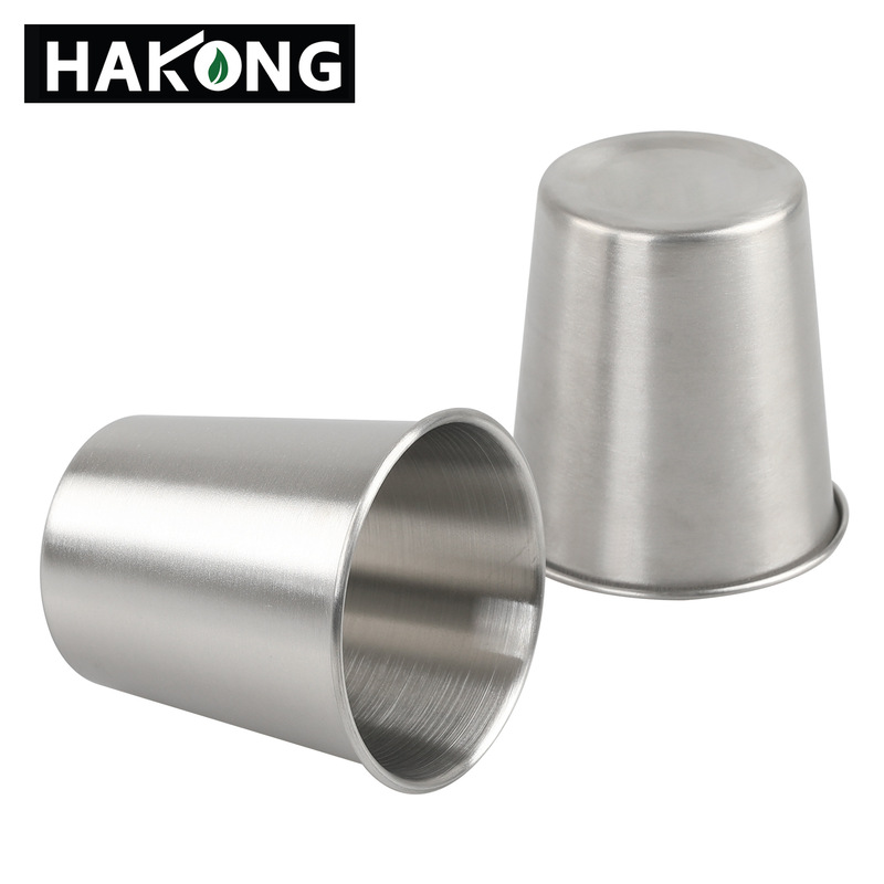 Outdoor Stainless Steel Water Cup 200ml230ml260ml Convenient Travel Mouth Cup Simple Single Layer Curled Beer Cup