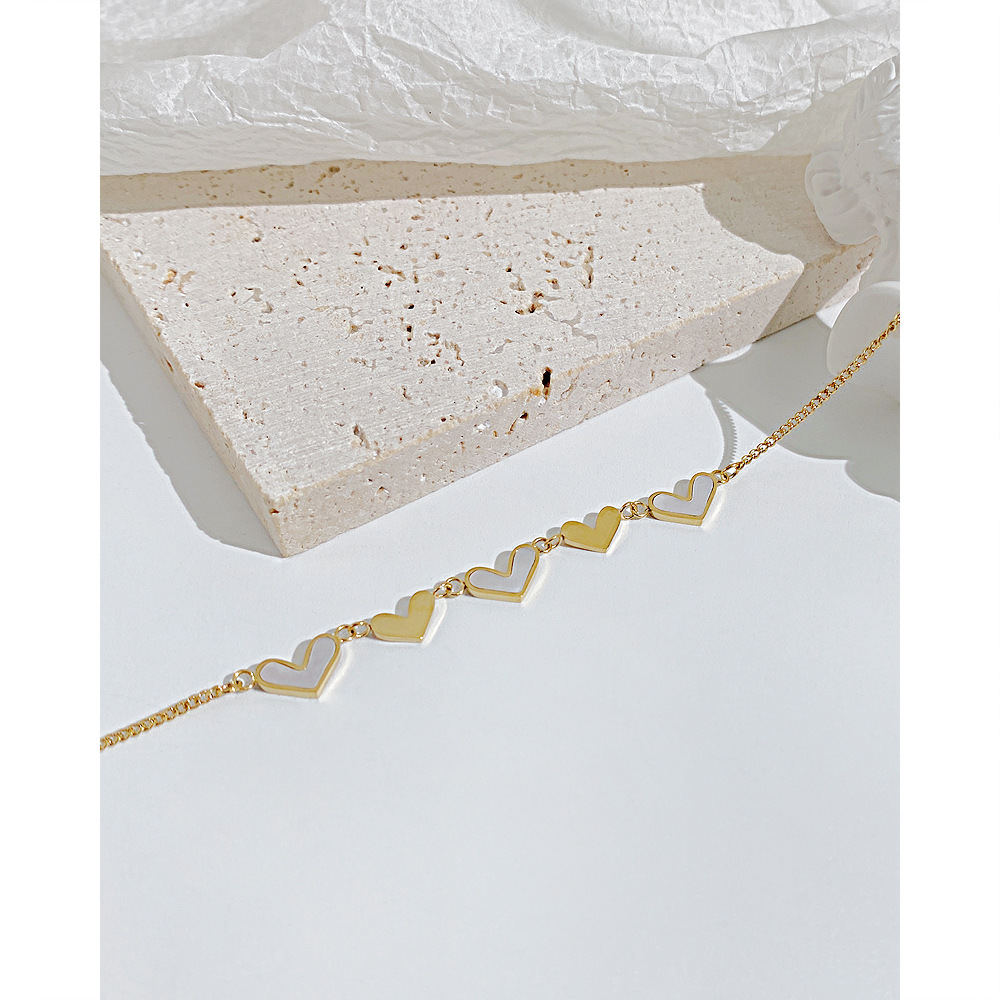 Fashion Heart Shape Stainless Steel Titanium Steel Necklace Plating Stainless Steel Necklaces