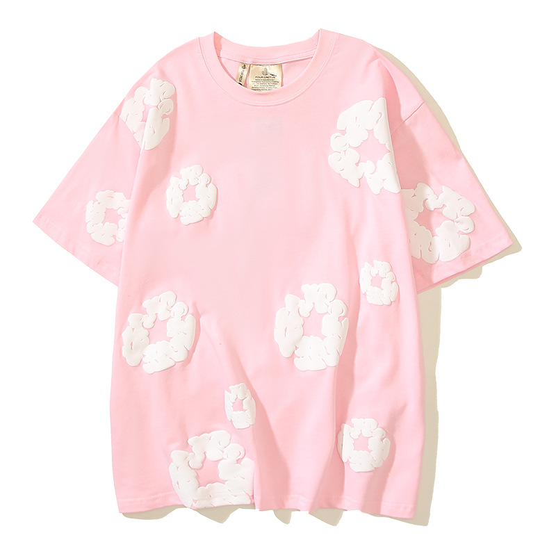 American High Street tridimensional espuma algodón impreso bordado Estilo Vintage hip hop hombres y mujeres micro cuerno pantalones de chándal