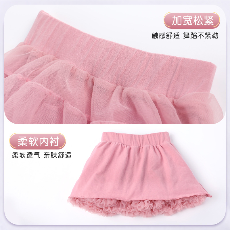 Falda de media longitud Falda de princesa para niños de verano para mujer Falda de pastel de ballet Falda tutú de malla de media longitud para bebé