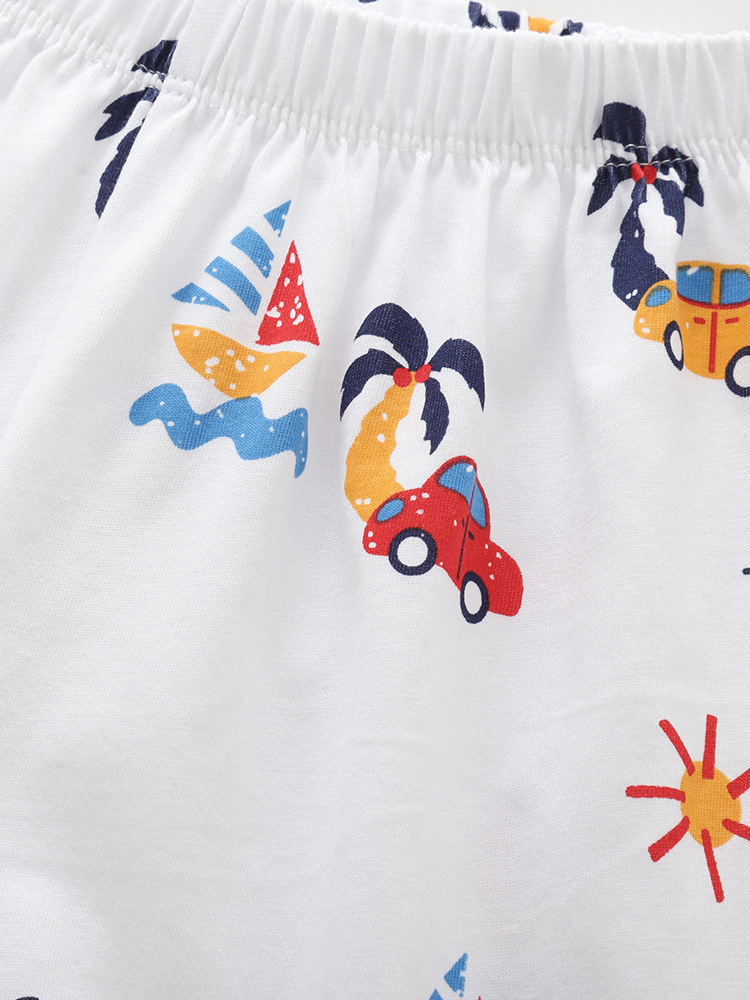 Trajes transfronterizos malwee para niños, ropa de verano, nueva ropa para el hogar, niños de mediana edad guapo, cuello redondo, manga corta, dos piezas.