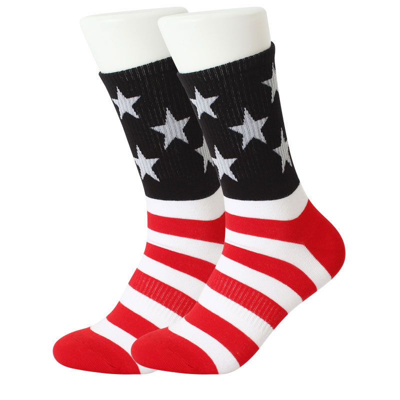 Comercio exterior ropa interior ropa de dormir calcetines divertidos para hombres día de la independencia regalos novedades