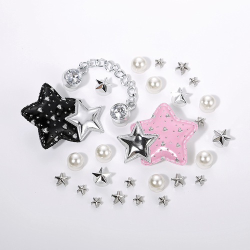 Cross-border hole shoe flower personalized DIY decoration cartoon cute 3D chain little bear accessories detachable shoe fasteners