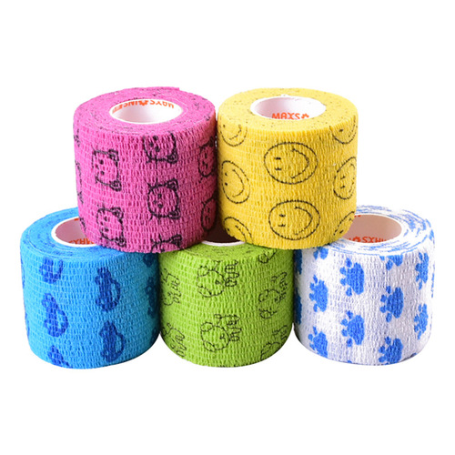 Self-adhesive bandage multi-specification multi-color wristband non-woven sports protective bandage fixed basketball badminton bandage anti-