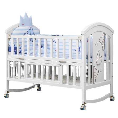 Crib multifunctional bb baby bed solid wood paintless shaker newborn removable children's spliced ​​large bed