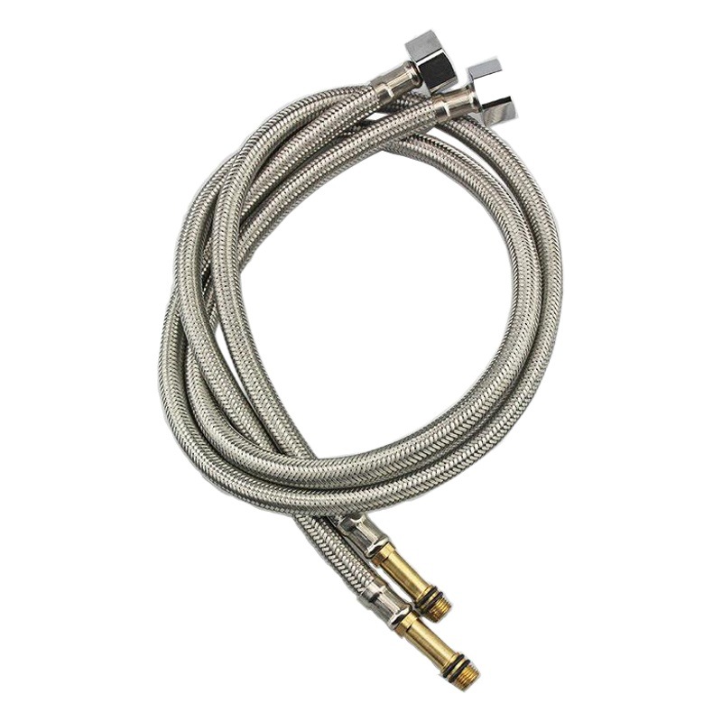 Suministro directo de fábrica, manguera trenzada de acero inoxidable 304, a prueba de explosiones, para grifo de agua fría y caliente, entrada de un solo extremo, manguera puntiaguda a prueba de explosiones 4