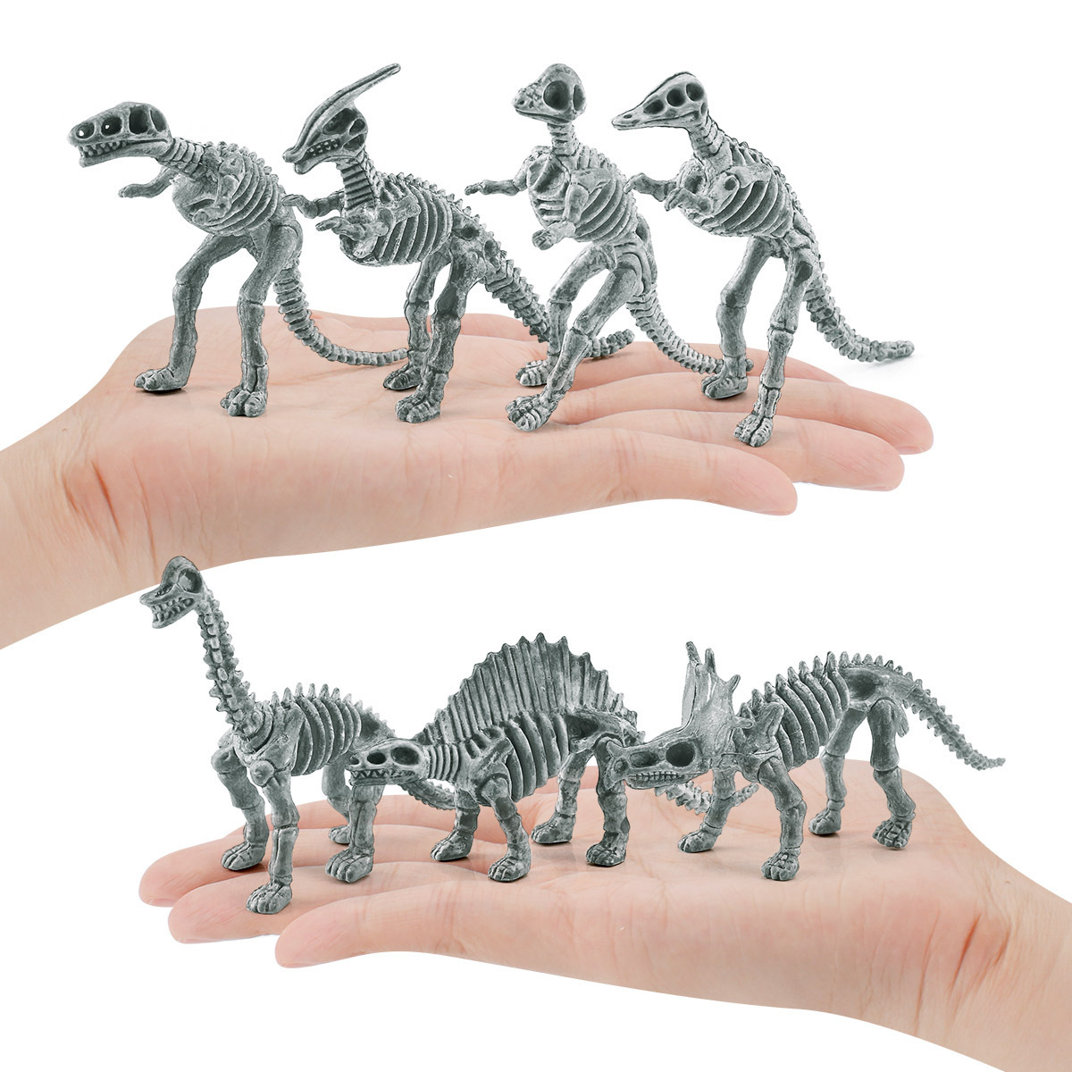 Transfronteriza simulación mini dinosaurio esqueleto modelo Stegosaurus pterosaurus Tyrannosaurus Triceratops arqueológico animal adornos estáticos