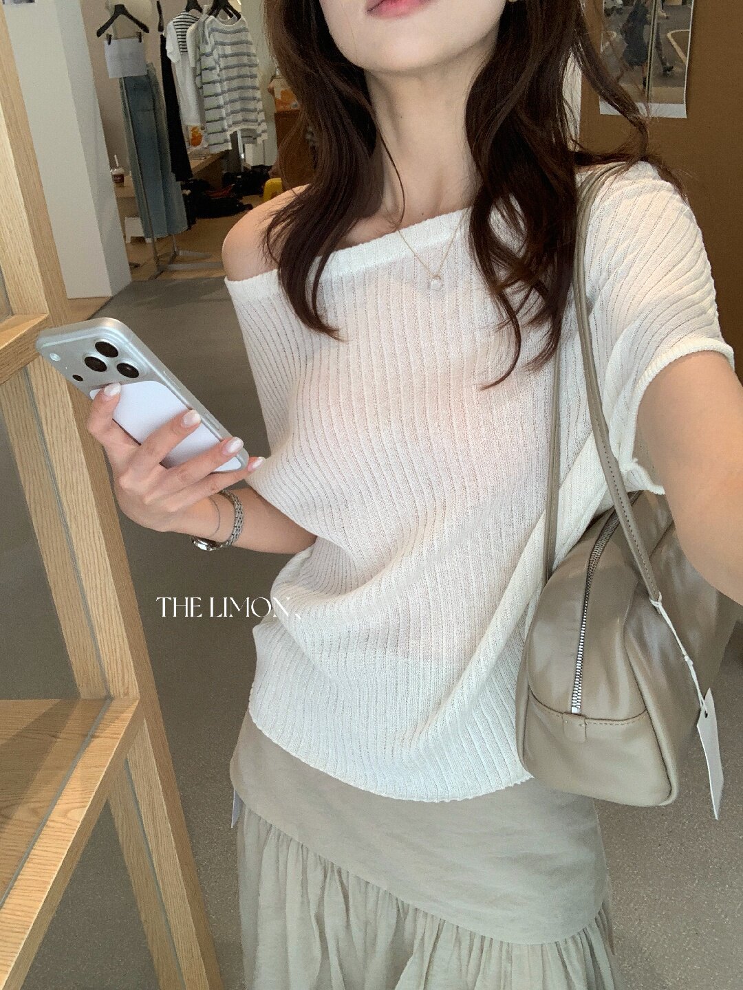 Áo thun nữ cổ tròn basic tay ngắn phong cách Hàn Quốc — Cà phê, màu đen, Bột củ sen, trắng ngà chi tiết 53