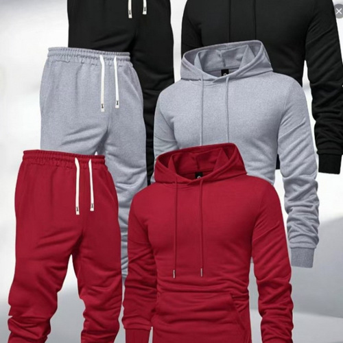 New EuCode Men's Cap Sweatshirt and Leggings Set for Spring and Autumn, Versatile, Best Selling, Solid Color, Matchy-Pair, Casual and Sporty
