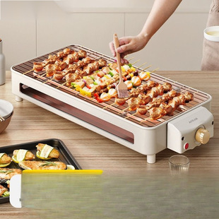 Electric Grill Household Grill Electric Grill Plate Stove Smokeless Barbecue Machine Rotisserie Machine Shelf Electric Grill Barbecue Plate
