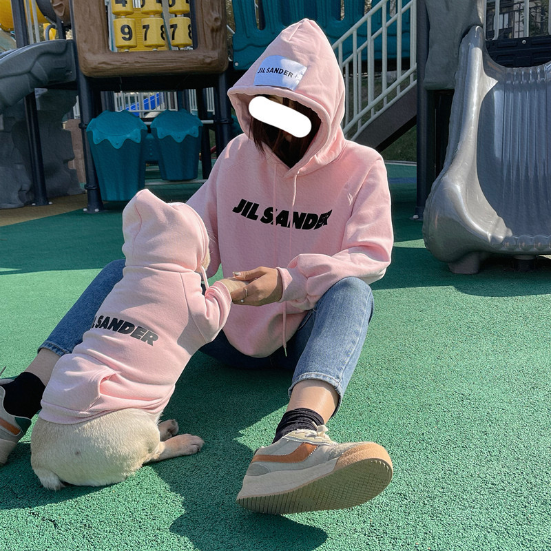 Winter Fashion New Velvet Thickened Hooded Pet Sweater Baby Velvet Teddy Dog Dog Clothes Pet Parent-Child Clothes