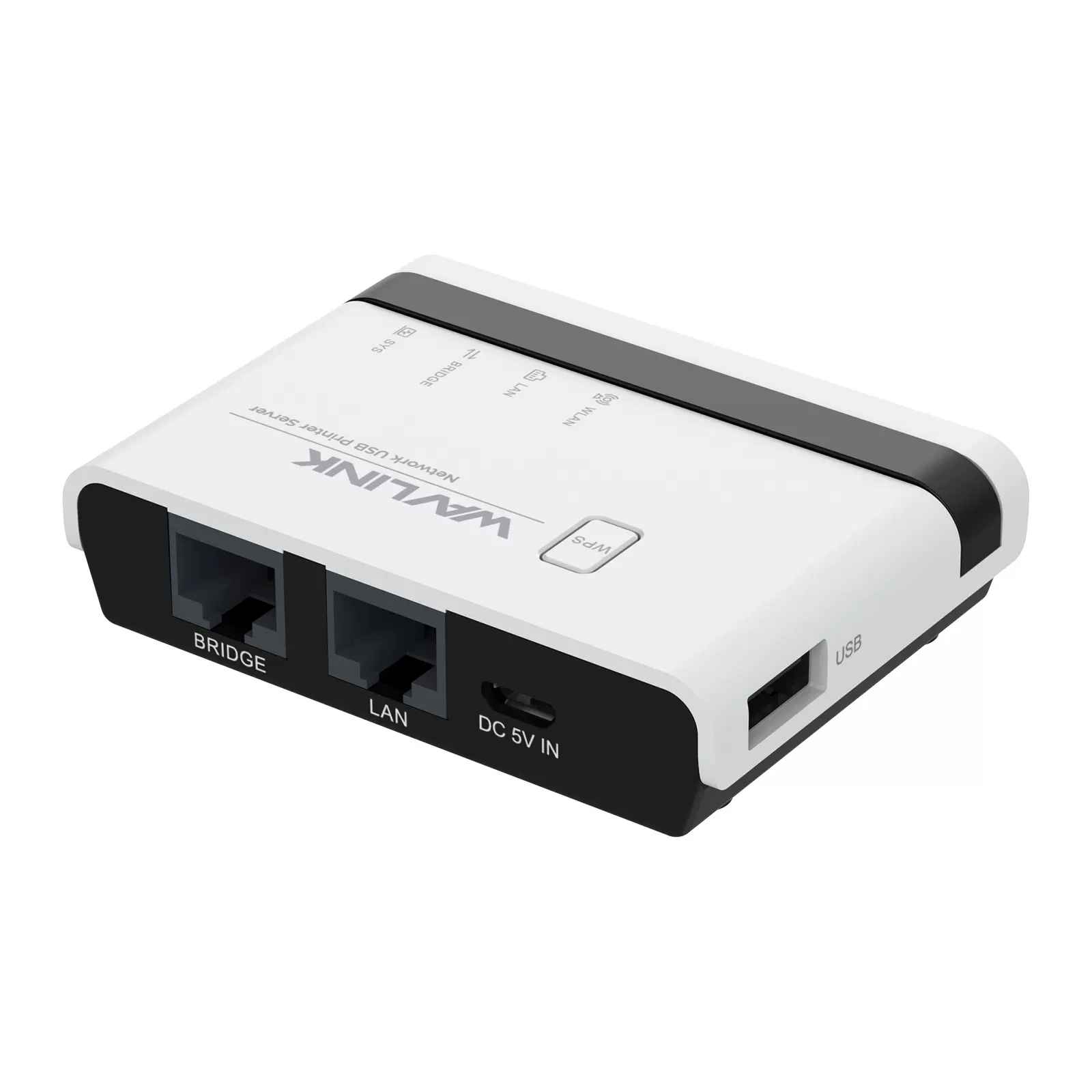 WAVLINK USB2.0无线打印机服务器带10/100Mbps LAN/桥接 NU516U1