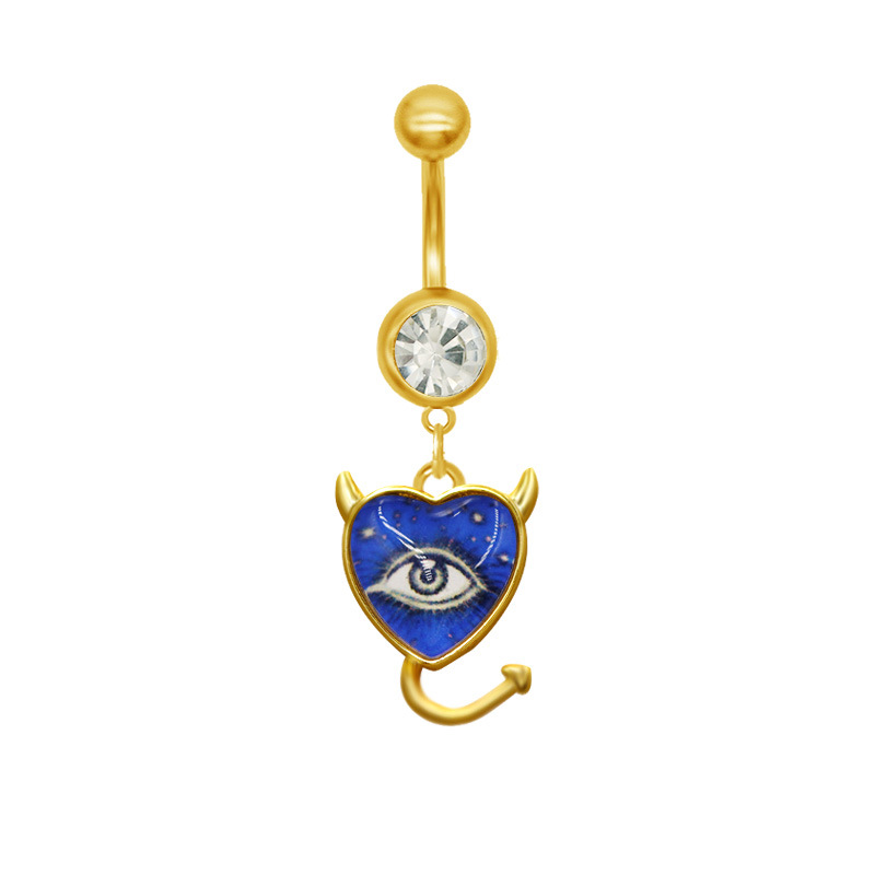 gatte European And American Cross-border Devil Eye Rings, Tree Studs, Small Flower Piercing Navel Jewelry, Direct From_voghion.com