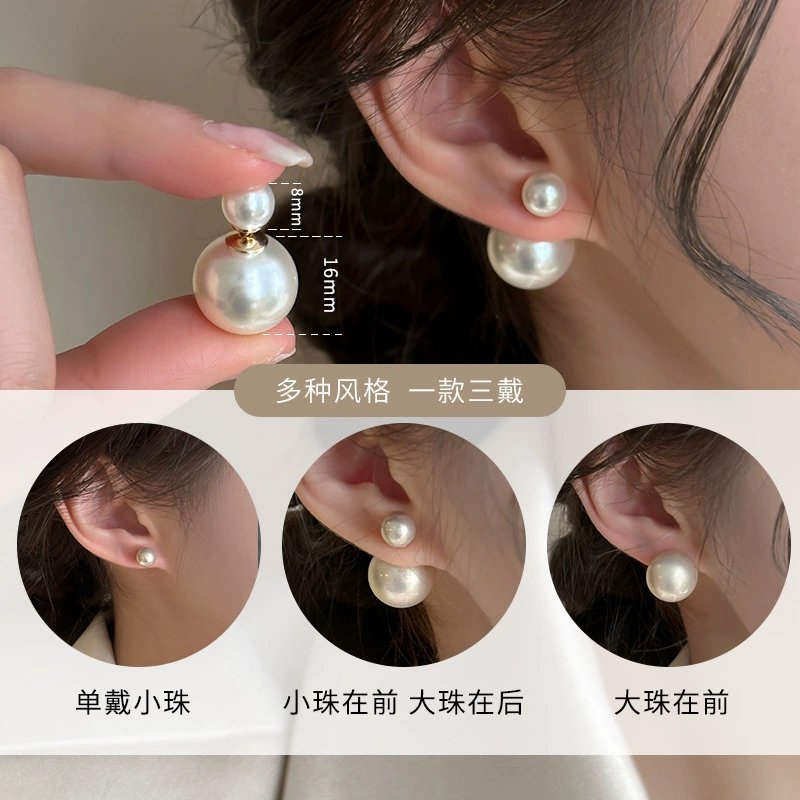 Серьги из жемчуга, серебряная игла, стиль легкой роскоши, образец серебра 925