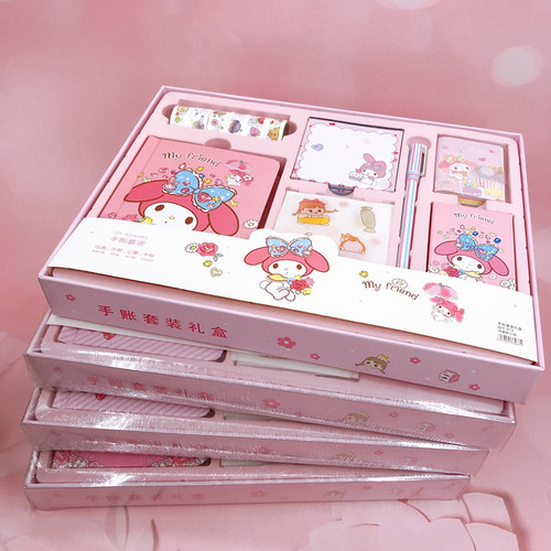 Cartoon Rabbit Handbook Set Combination Student Stationery Cute Girl Stickers Notepad Student Gift Prizes