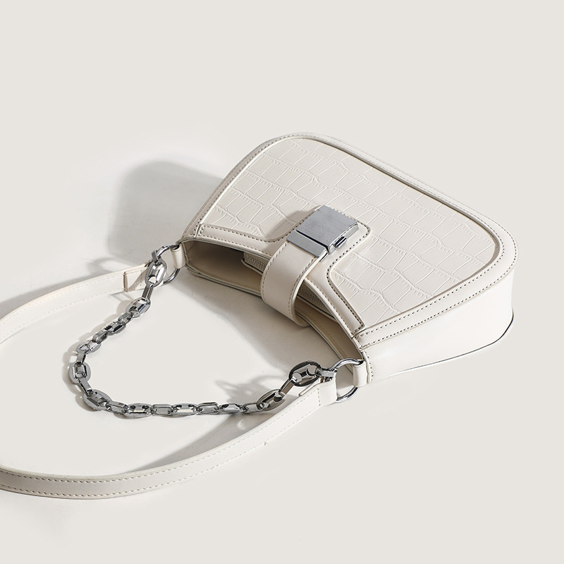 Trendy Textured Women's Shoulder Bag Niche Design Minimalist Style_voghion.com