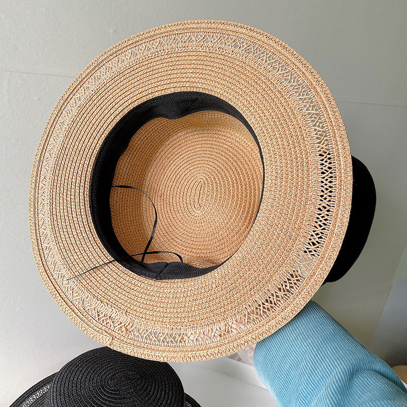 Women's Sweet Geometric Flat Eaves Straw Hat display picture 13