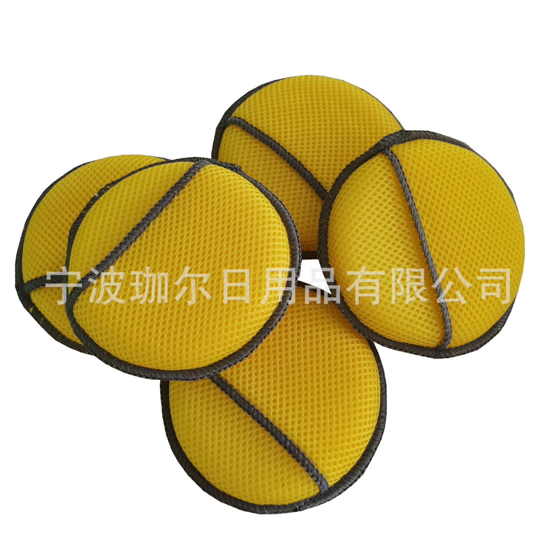 옐로우 메쉬 세차 및 왁싱 스폰지 라운드 자동차 왁싱 케이크 5 인치 도금 크리스탈 왁싱 스폰지 자동차 아름다움